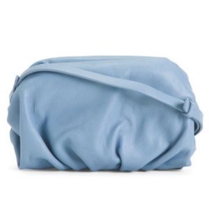 Zara Light Blue Soft Leather Shoulder Bag